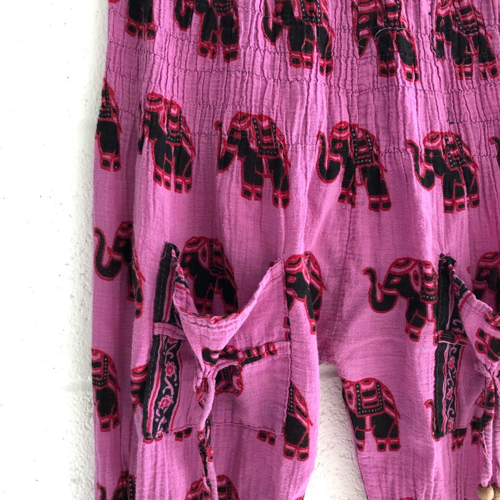 Funky Harem Elephant print Indian Pants - Picture 2 of 8